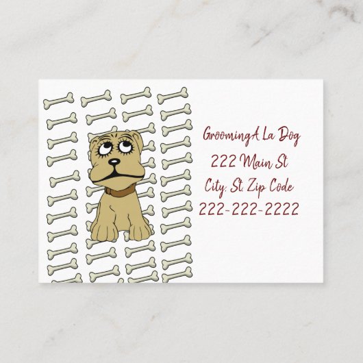 Visitekaartjes, Grooming Dogs Paws Visitekaartjes (Achterkant)