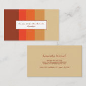 Visitekaartjes herfst kleurenblok (Voorkant / Achterkant)