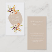 Visitekaartjes in het najaar van Floral (Voorkant / Achterkant)
