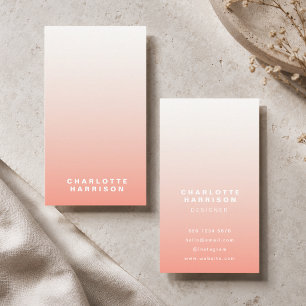 Visitekaartjes   Koraal Ombre Minimalistische Naam