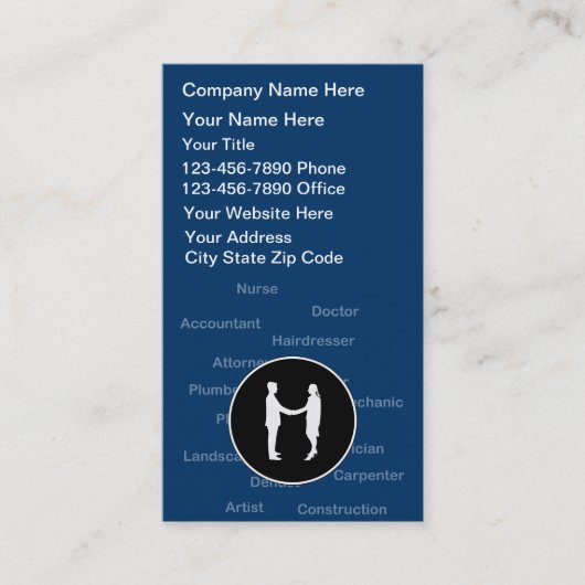 Visitekaartjes loopbaanraad (Voorkant)