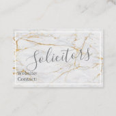 Visitekaartjes - Mable Texture Gold Veins (Achterkant)