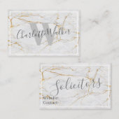 Visitekaartjes - Mable Texture Gold Veins (Voorkant / Achterkant)