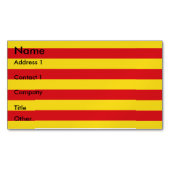 Visitekaartjes magneet met Catalaanse vlag (Voorkant)