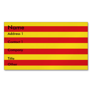Visitekaartjes magneet met Catalaanse vlag