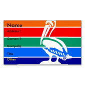 Visitekaartjes magneet met de vlag van Sint-Peters (Voorkant)