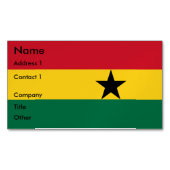 Visitekaartjes magneet met Ghanese vlag (Voorkant)