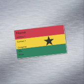 Visitekaartjes magneet met Ghanese vlag (Voorbeeld)