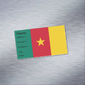 Visitekaartjes magneet met Kameroense vlag (Voorbeeld)