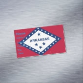 Visitekaartjes magneet met vlag van Arkansas (Voorbeeld)
