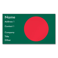 Visitekaartjes magneet met vlag van Bangladesh
