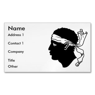 Visitekaartjes magneet met vlag van Corsica