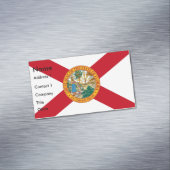 Visitekaartjes magneet met vlag van Florida (Voorbeeld)