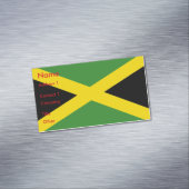 Visitekaartjes magneet met vlag van Jamaica (Voorbeeld)