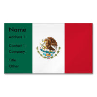 Visitekaartjes magneet met vlag van Mexico