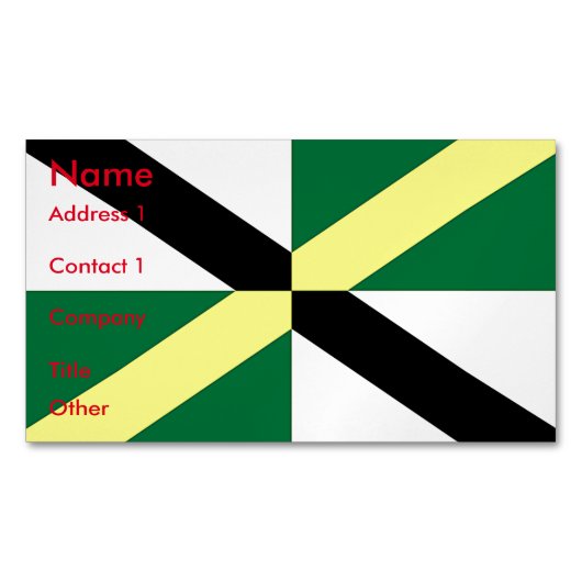 Visitekaartjes Magneet met Vlag van Monterey, Vere (Voorkant)