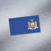 Visitekaartjes magneet met vlag van New York (Voorbeeld)