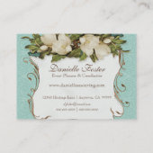 visitekaartjes -  Magnolia Floral Damask (Achterkant)