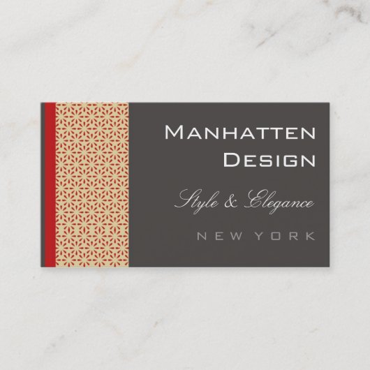 visitekaartjes > manhatten [diep rood] (Voorkant)