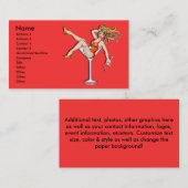 visitekaartjes - Meisje in Martini, Olivia (Voorkant / Achterkant)