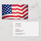 visitekaartjes met Amerikaanse vlag (Voorkant / Achterkant)