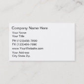 Visitekaartjes met autogegevens (Achterkant)