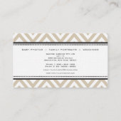 Visitekaartjes met  camera Chevron-fotograaf (Achterkant)