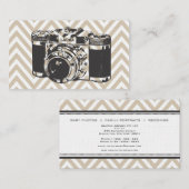 Visitekaartjes met  camera Chevron-fotograaf (Voorkant / Achterkant)