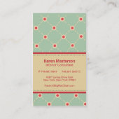 Visitekaartjes met een grote rode stoel (Achterkant)