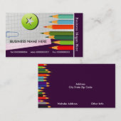 Visitekaartjes met gekleurde pennen (Voorkant / Achterkant)