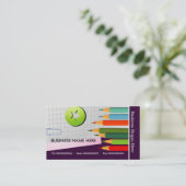Visitekaartjes met gekleurde pennen (Staand voorkant)