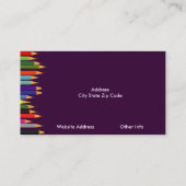 Visitekaartjes met gekleurde pennen (Achterkant)