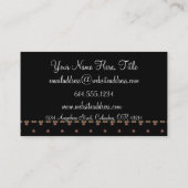 Visitekaartjes met geperste witte kat (Achterkant)