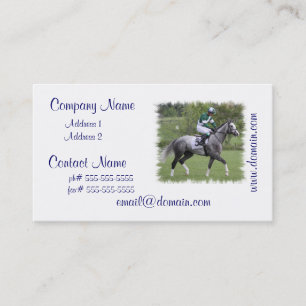 Visitekaartjes met grijze Race Paarden