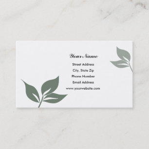 Visitekaartjes met groene bladeren