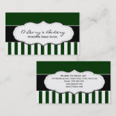 Visitekaartjes met groene en witte strepen (Voorkant / Achterkant)