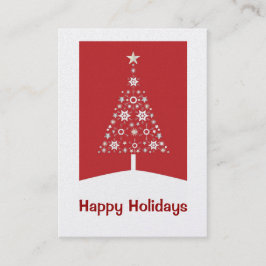 Visitekaartjes met kerstbomen