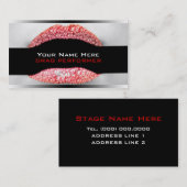 Visitekaartjes met koningin Red Diamond Bling (Voorkant / Achterkant)