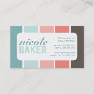 Visitekaartjes met modern kleurenpalet