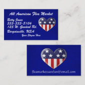 Visitekaartjes met patriottisch hart (Voorkant / Achterkant)