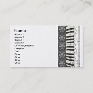 Visitekaartjes met pianobloemen