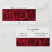 Visitekaartjes met rode rozen (Voorkant / Achterkant)