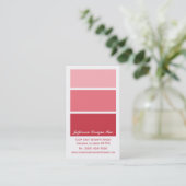 Visitekaartjes met rode verfchips (Staand voorkant)