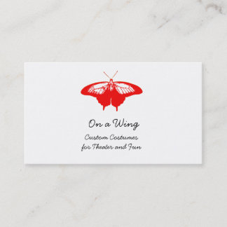 Visitekaartjes met rode vlinder