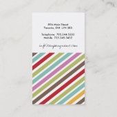 Visitekaartjes met schuine strepen (Achterkant)