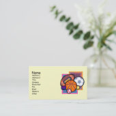 Visitekaartjes met sportoverloops (Staand voorkant)