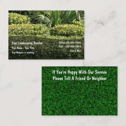 Visitekaartjes met twee zijden (Voorkant / Achterkant)