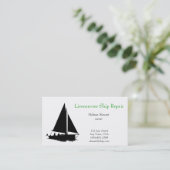 Visitekaartjes met zeilboot (Staand voorkant)