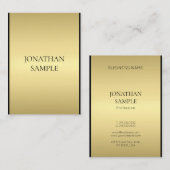 Visitekaartjes Moderne Elegant Black Gold Sjabloon (Voorkant / Achterkant)