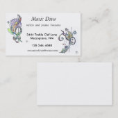 Visitekaartjes: muziekdiva visitekaartje (Voorkant / Achterkant)